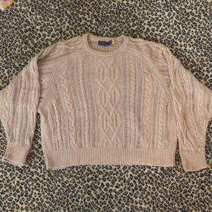 Polo Ralph Lauren Cable Knit Sweater in Beige